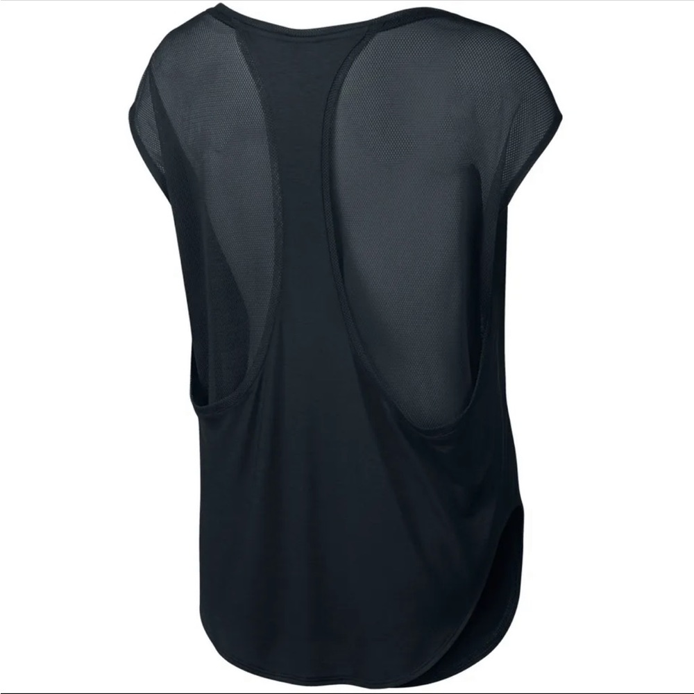 Nike T2 Mesh Back Workout Top ~ Black ~ Sz Small